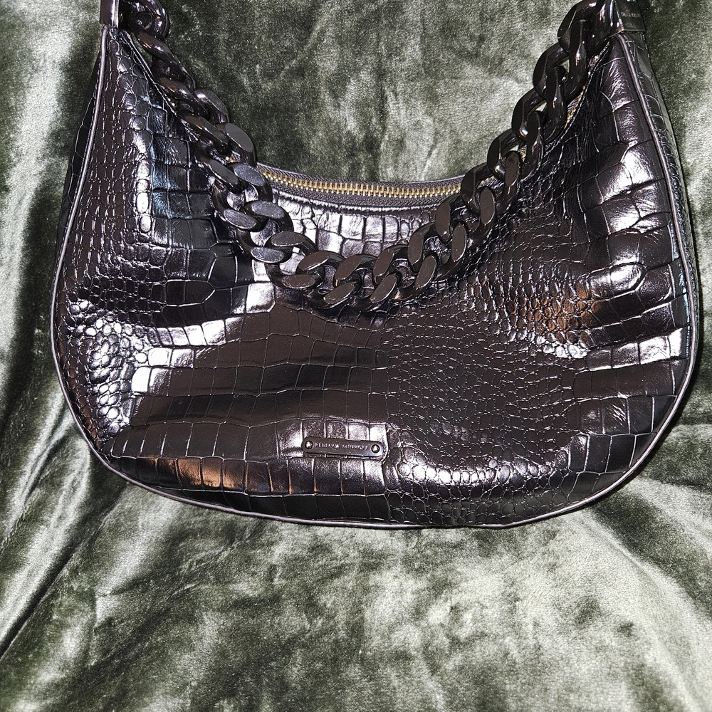 Rebecca Minkoff Black Shoulder Bag with Silver Hardware - Picture 2 of 5